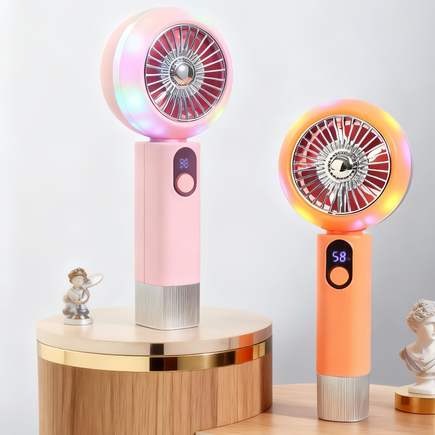 Damen Tragbarer Handventilator mit LED-Farbwechsel Brehn