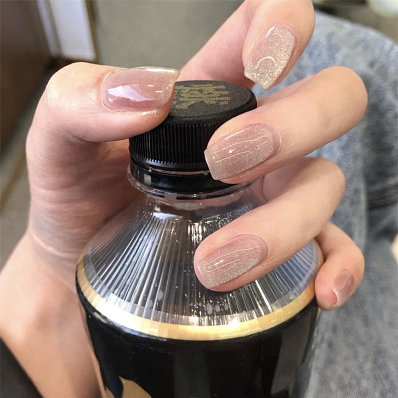 Glitzerndes Natürliches Finish Press-On Nagelset Brehn