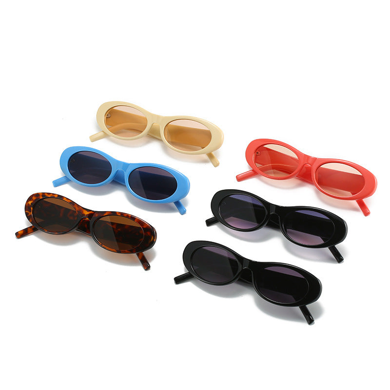 Vintage-inspirierte ovale Fassung Sonnenbrille Brehn