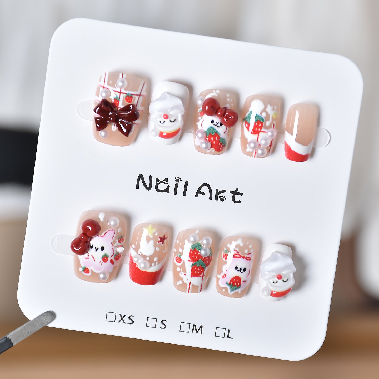 Verspielt Charakter-Themen Press-On Nagelkunst Brehn