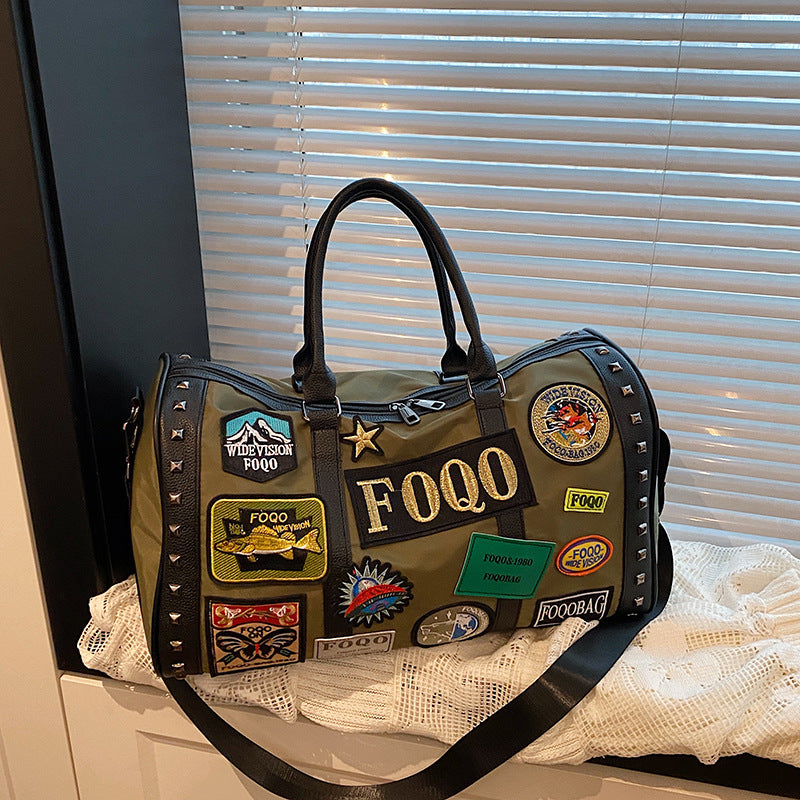 Stylische Patchwork Wochenend-Duffle Bag Brehn