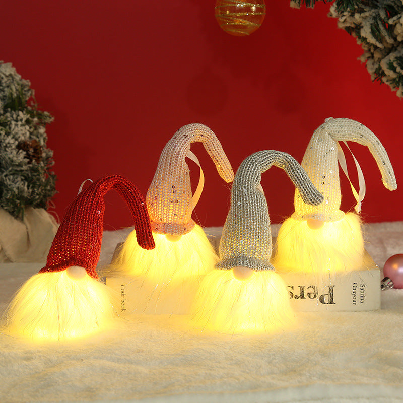 Niedliche LED Weihnachtsmann-Hängedekoration Brehn
