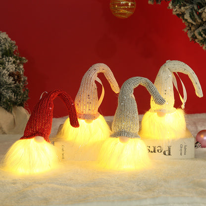 Niedliche LED Weihnachtsmann-Hängedekoration Brehn