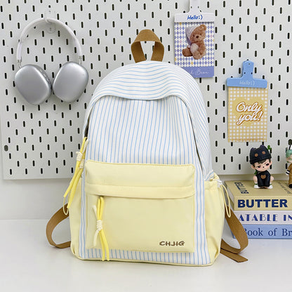 Lässiger gestreifter leichter Schulrucksack