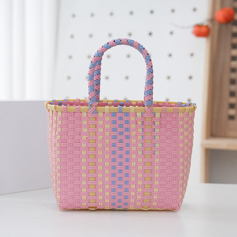 Handtasche Aus Langlebigem Kunststoffgewebe mit Geflochtenem Design Brehn