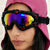 Damen Skibrille im futuristischen Design mit dekorativen Details Brehn