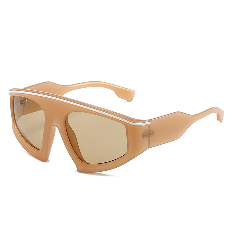 Damen Sportliche Sonnenbrille mit stylischem Rahmen und großen Linsen Brehn