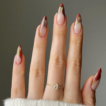 Künstlerisches Nageldesign-Set mit elegantem Schwirldesign Brehn
