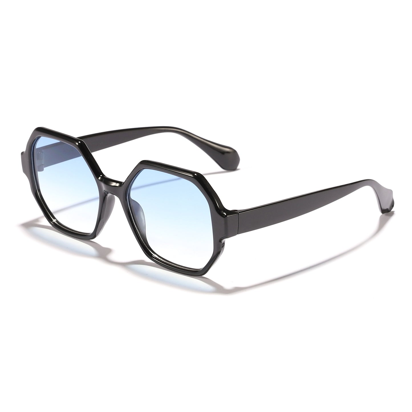 Damen modische Sonnenbrille mit hexagonalem Rahmen und UV-Schutz Brehn
