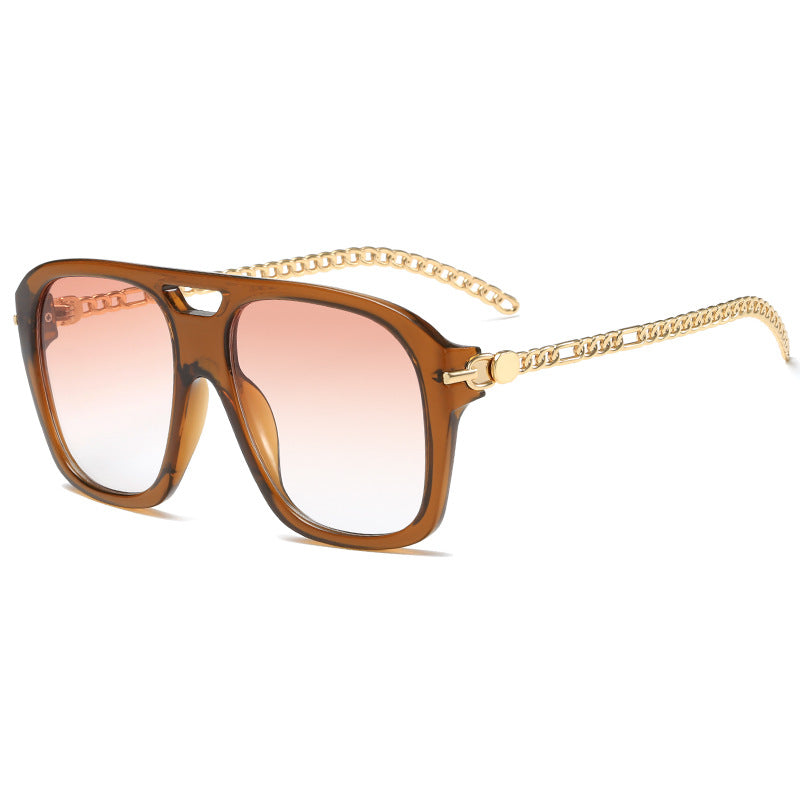 Damen Luxuriöse Sonnenbrille mit einzigartigem Kettenrahmen Brehn