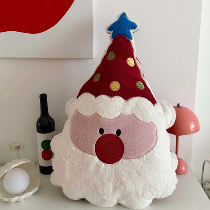 Plüsch Dekoratives Santa Gesicht Wurfkissen