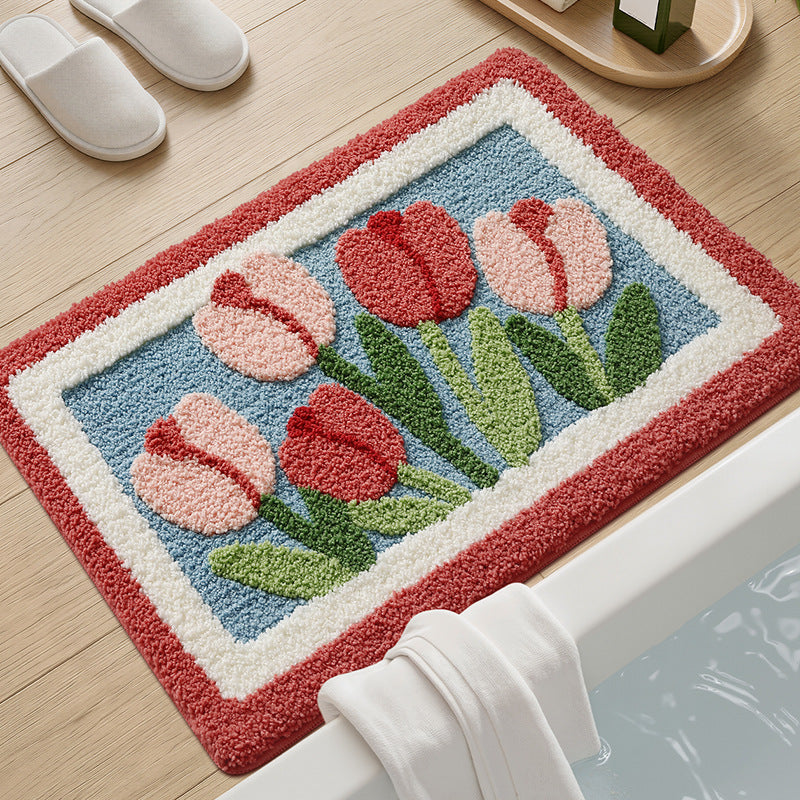 Vintage Floral Badematte Brehn