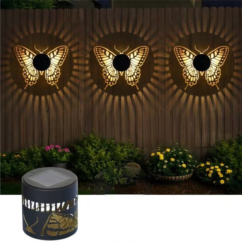 Dekorative Solar-Wandlampe mit Mandala-Projektionsmuster Brehn