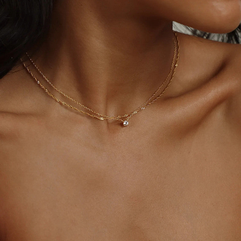 Gestapeltes Gold-Halsband Brehn