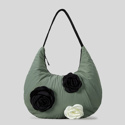 Blumengeschmückte Schultertasche