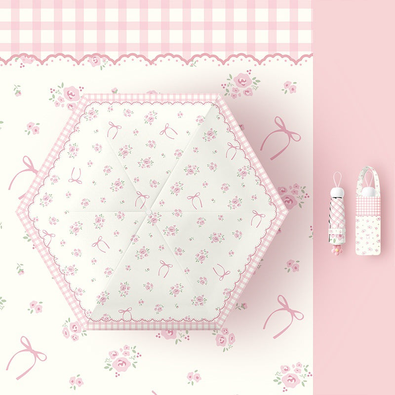 Damen Faltregenschirm mit verspieltem Blumendesign Brehn