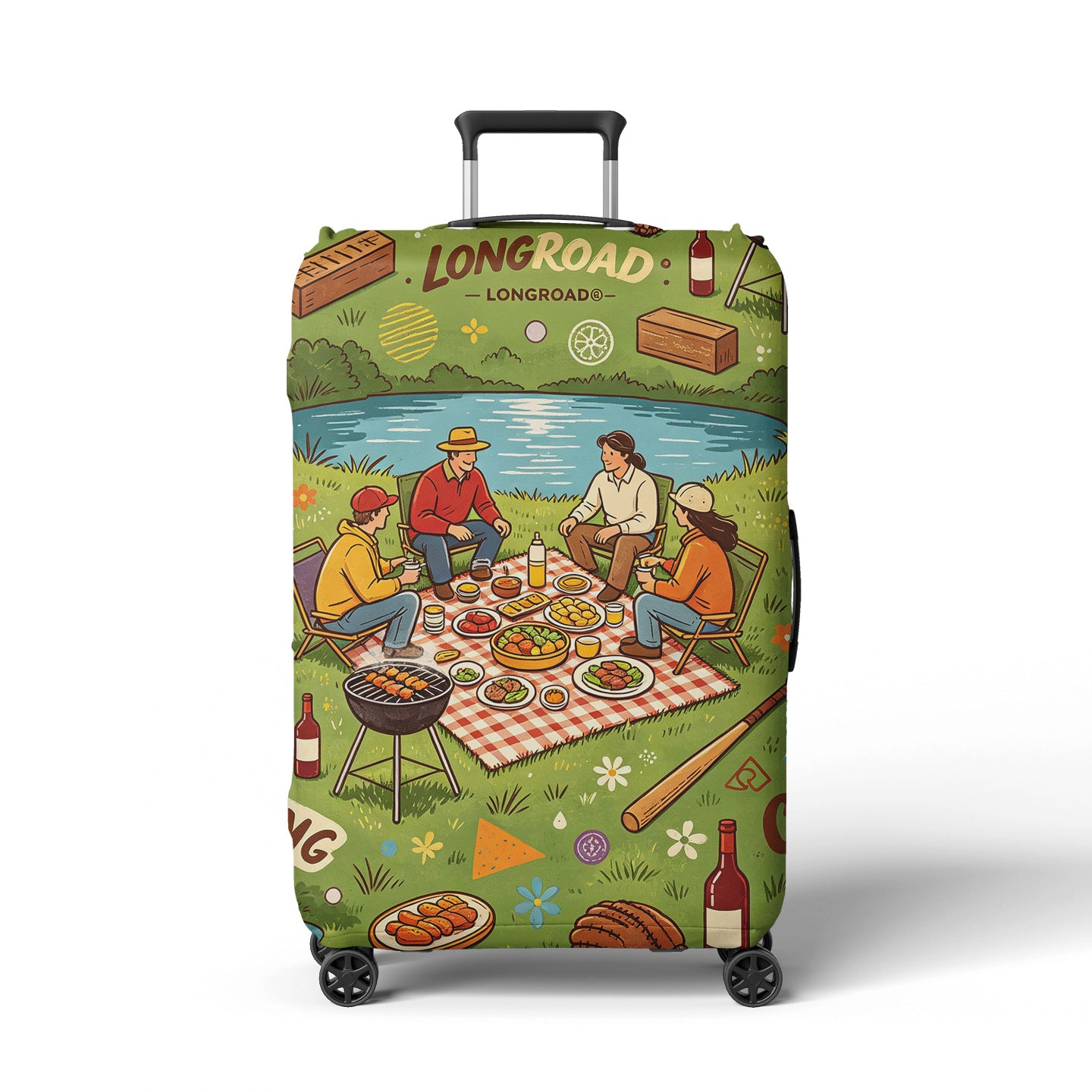 Damen Kofferhülle mit Strandmotiv Brehn