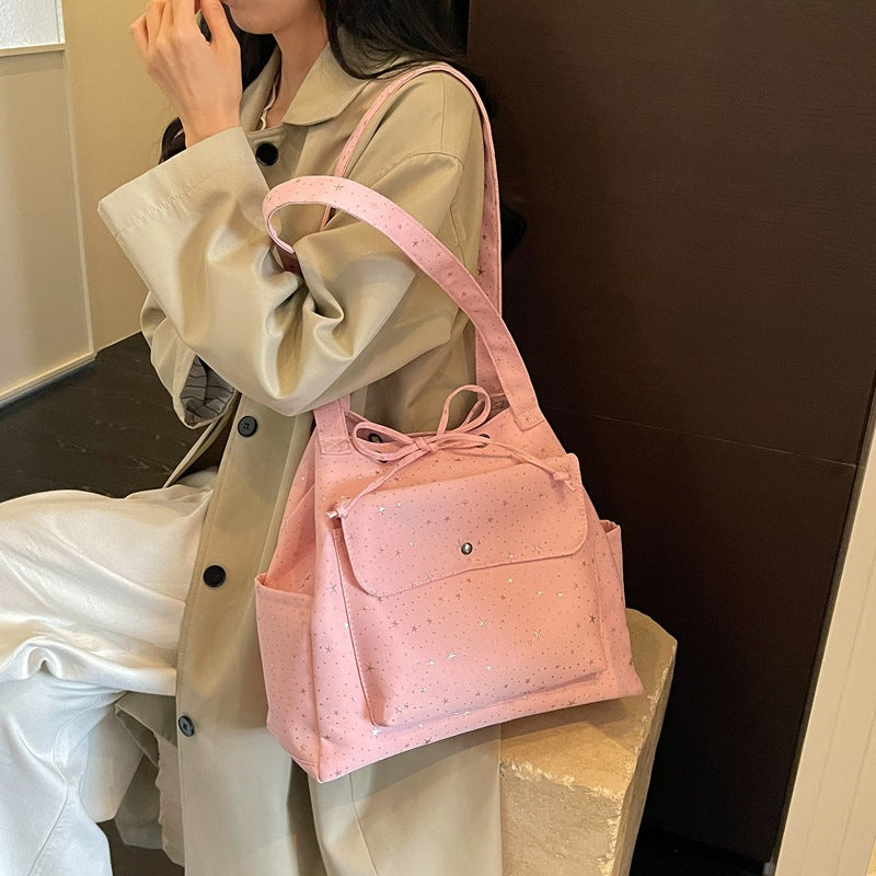 Vielseitige Freizeit-Tote-Tasche mit Sternenmotiv