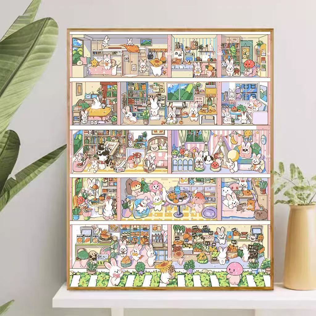 Verspielte Cartoon-Themen Kunstleinwand Brehn