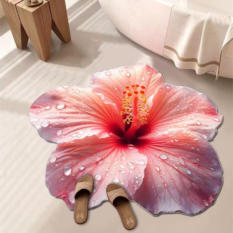 Blumenmuster Badematte