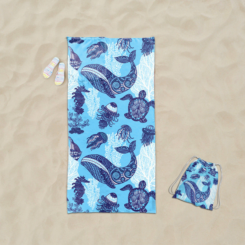 praktisches Strandtuch mit integriertem Tragetaschen-Design Brehn
