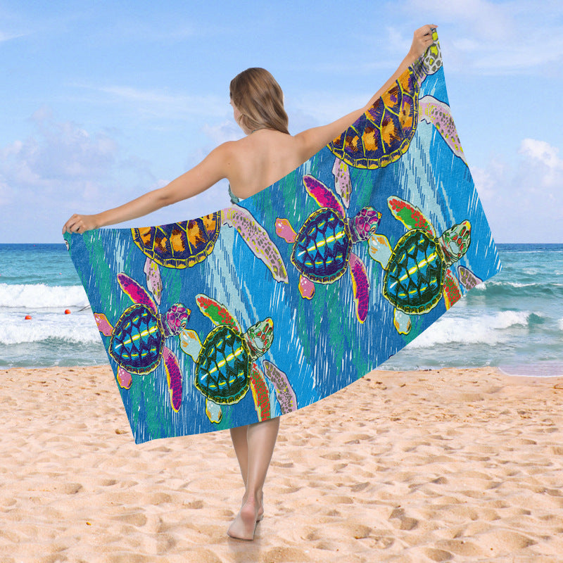 Strandtuch mit kreativem Schildkröten-Motiv Brehn