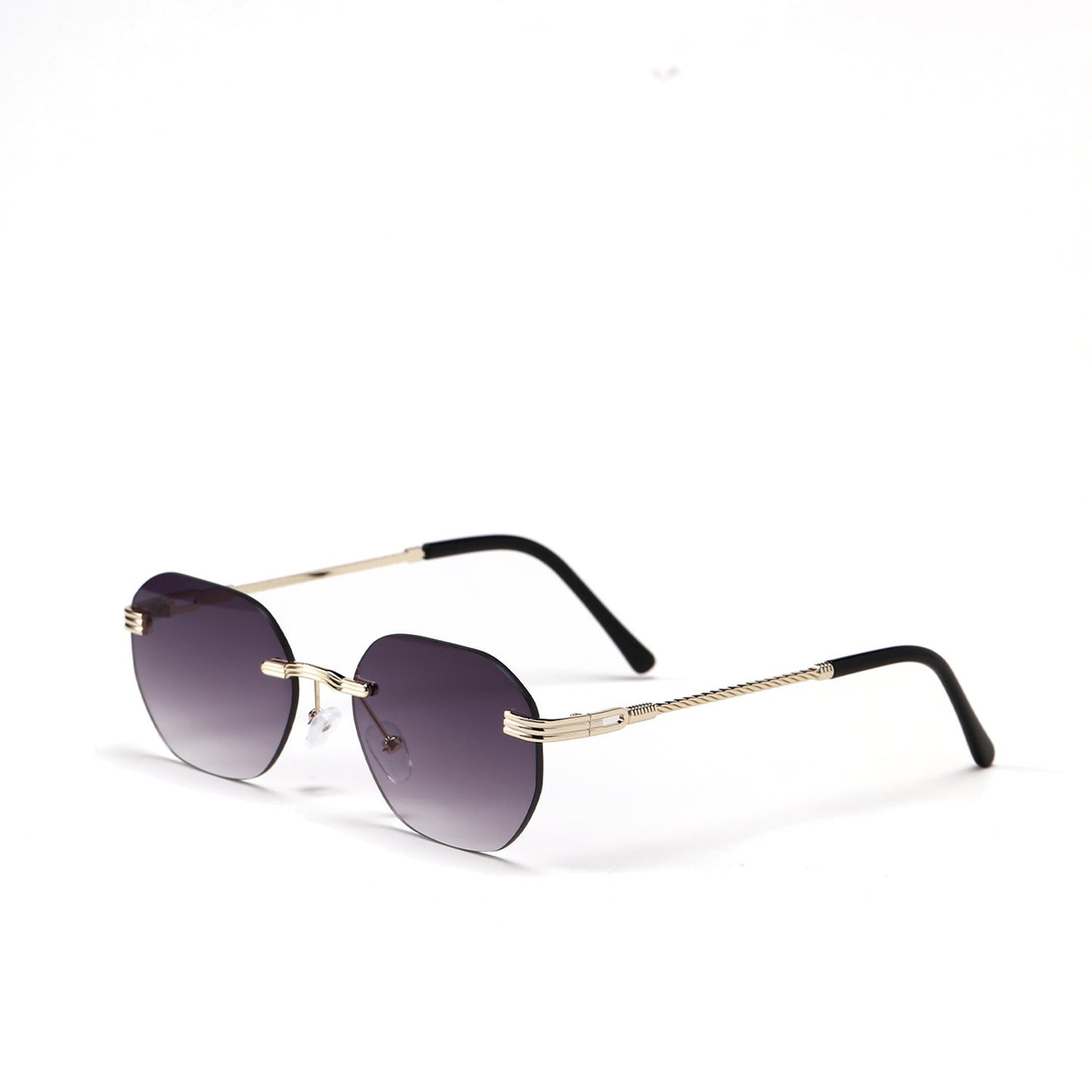 Damen geometrische Sonnenbrille mit elegantem Metallrahmen Brehn