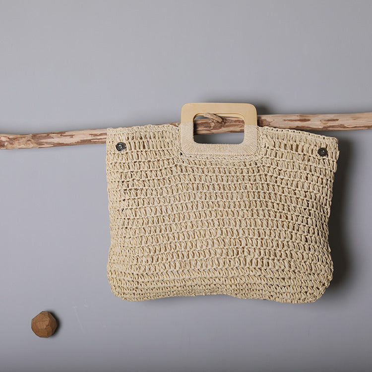 Korbtasche mit Stilvollem Holzgriff Brehn