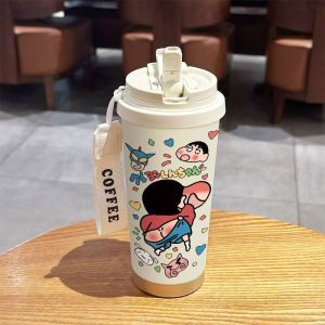 Damen Isolier-Trinkflasche mit praktischem Klappdeckel und charmantem Hello Kitty Design Brehn