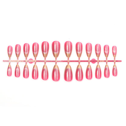 Elegante Stiletto Press-On Nail Art Set mit schimmerndem Gloss-Finish Brehn