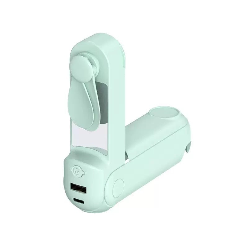 Damen Tragbarer Handventilator mit LED-Anzeige und USB-Ladefunktion Brehn