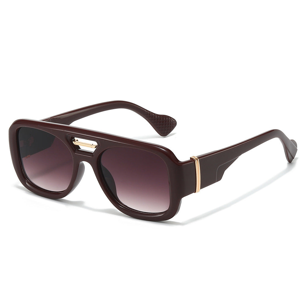 Zeitgenössische Übergroße Rechteckige Sonnenbrille Brehn