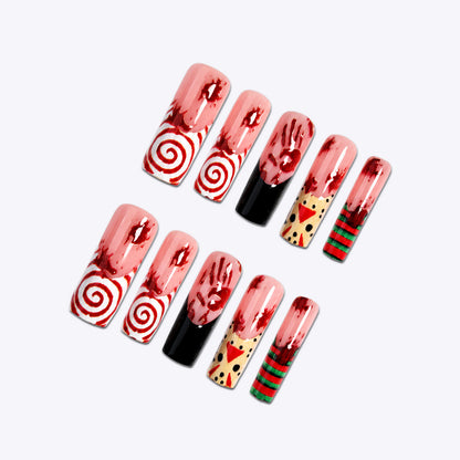 Kreatives Kunstnagelset mit gruseligen Halloween-Motiv Brehn