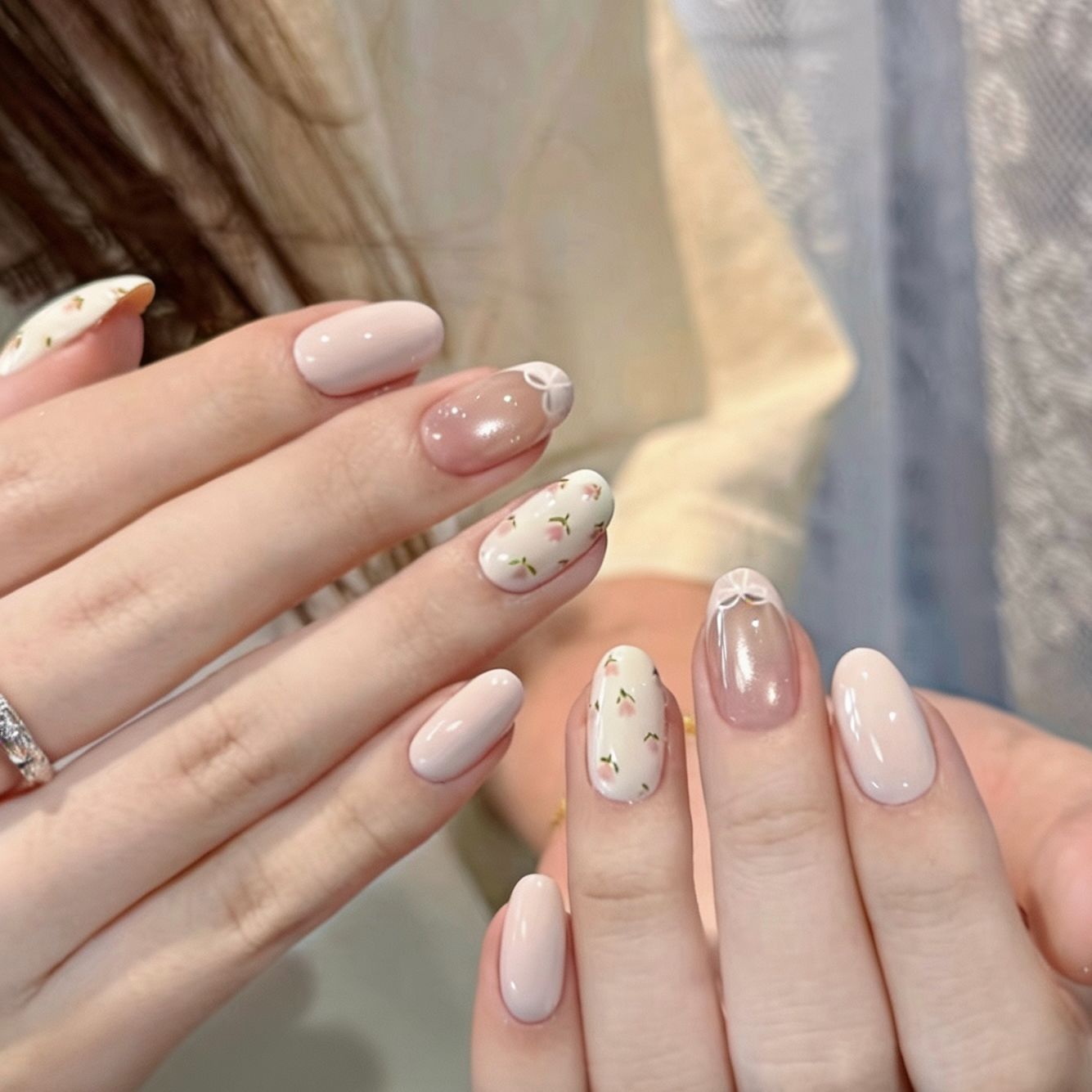 Verspielt Hase-Themen Press-On Nagelkunst Set Brehn