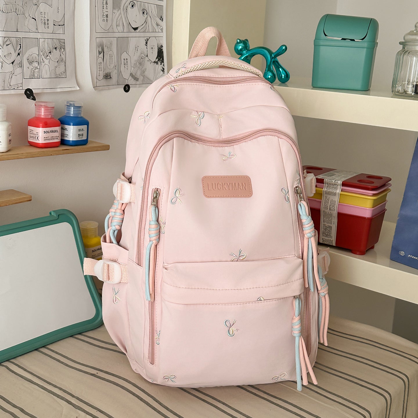 Besticketer Multi-Taschen Schultasche