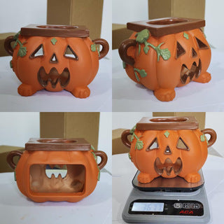 Keramik-Serviettenspender im Halloween-Kürbisdesign dekorative Taschentuchbox
