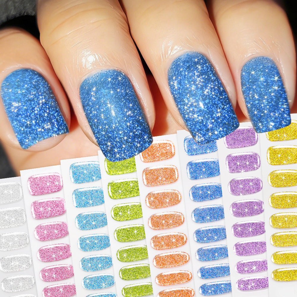 Glitzernde Gel-Nagel-Wraps