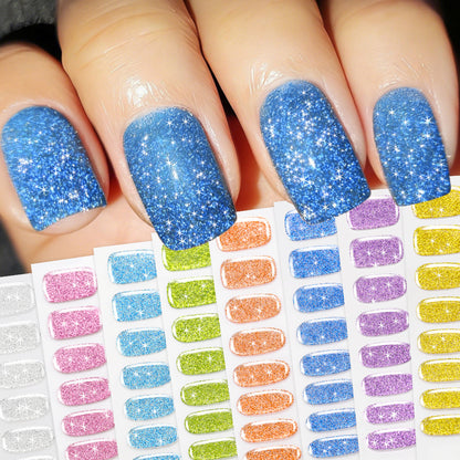 Glitzernde Gel-Nagel-Wraps