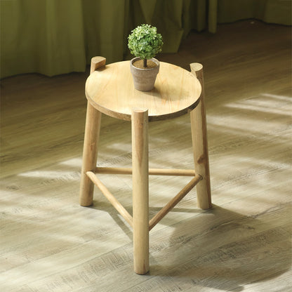 Massiver Holz-Hocker Brehn