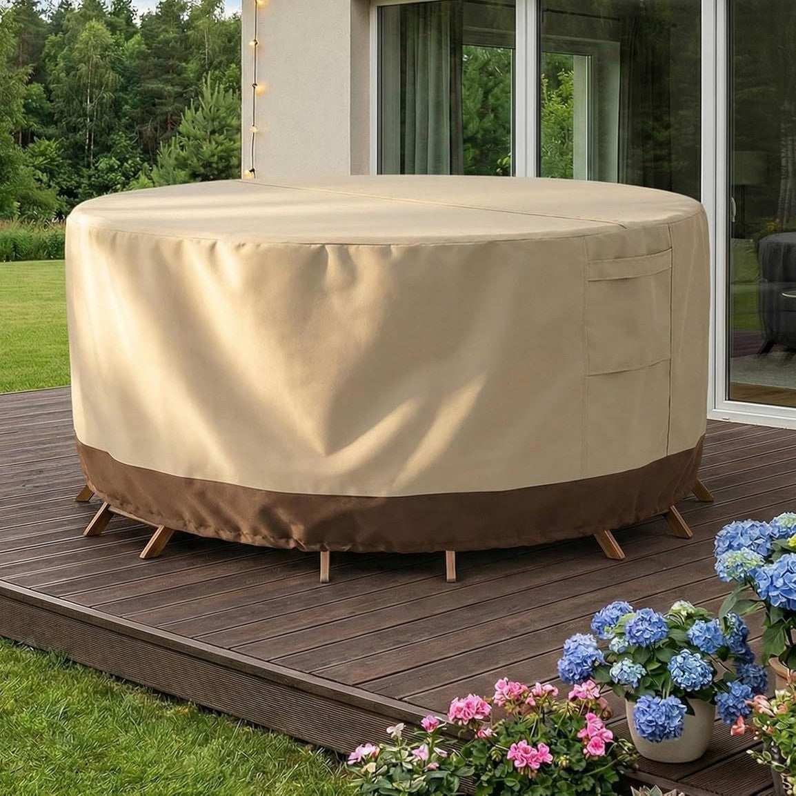 Schutzhülle für Runde Gartentische mit Atmungsaktivem Material Brehn