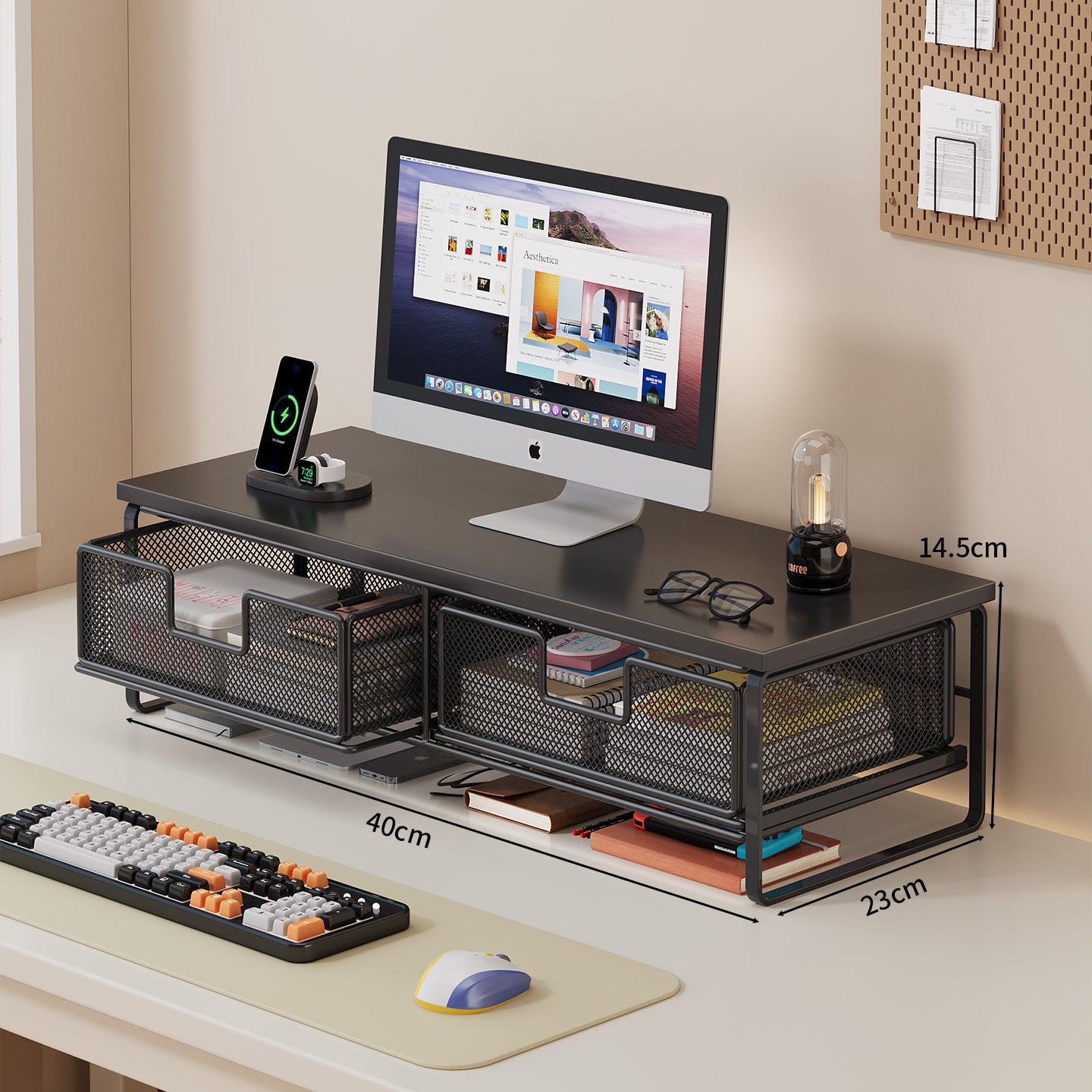 Multi-Funktions-Schreibtisch-Organizer mit Mesh-Speicherboxen Brehn