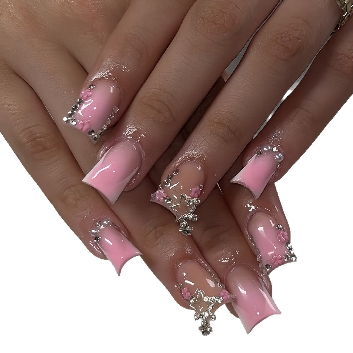 Dekorative mit Strass verzierte Nagelkunstverlängerungen Brehn