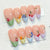 Frucht-inspiriertes künstlerisches Press-On-Nagelset Brehn