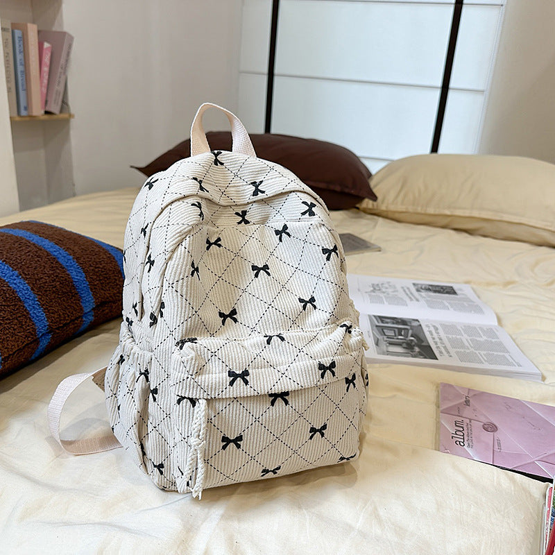 Süßer Mini-Rucksack mit Schleifenmuster