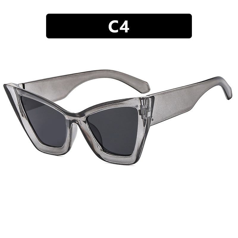 Damen Cat-Eye Sonnenbrille mit einzigartigem Wellenrahmen Brehn