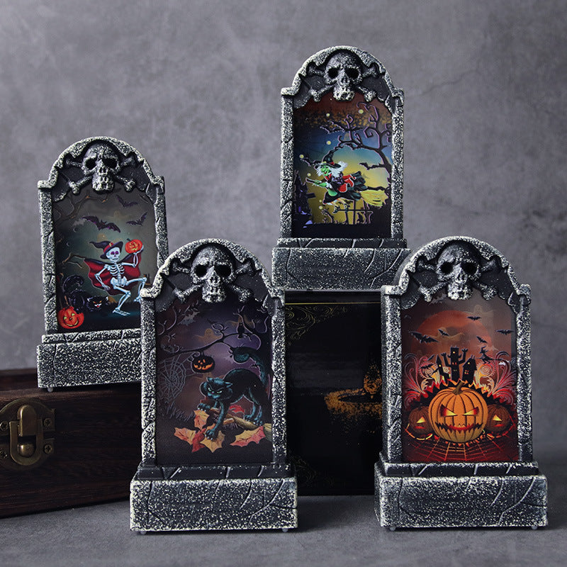 Dekorative LED Gespenster Friedhof Laterne Brehn