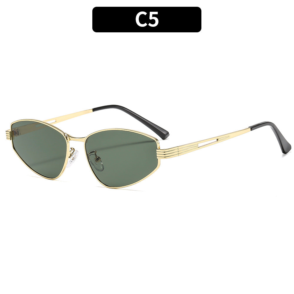 Chic geometrische Katzenaugen-Sonnenbrille