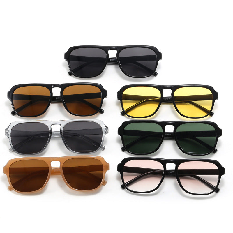Damen moderne rechteckige Sonnenbrille mit polarisierenden Gläsern Brehn