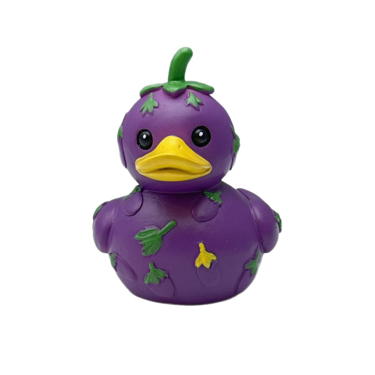 Lustige Gummi-Ente mit Gemüse-Motiv Brehn