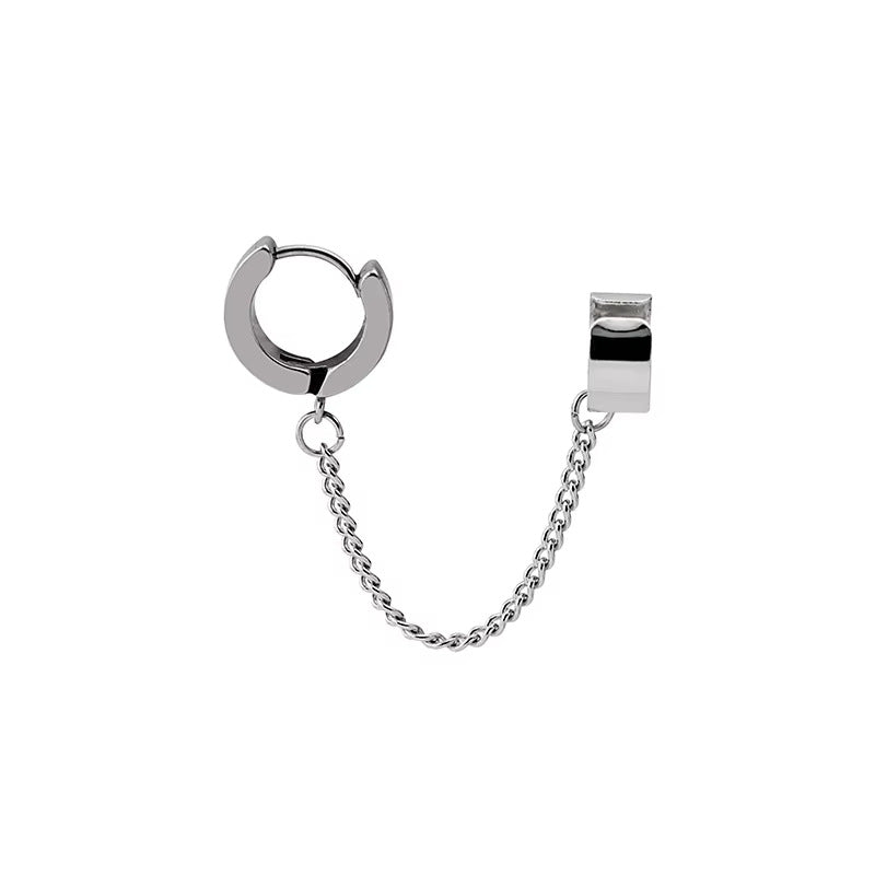 Stylische Silber Kettenlink Ohr Cuff Brehn